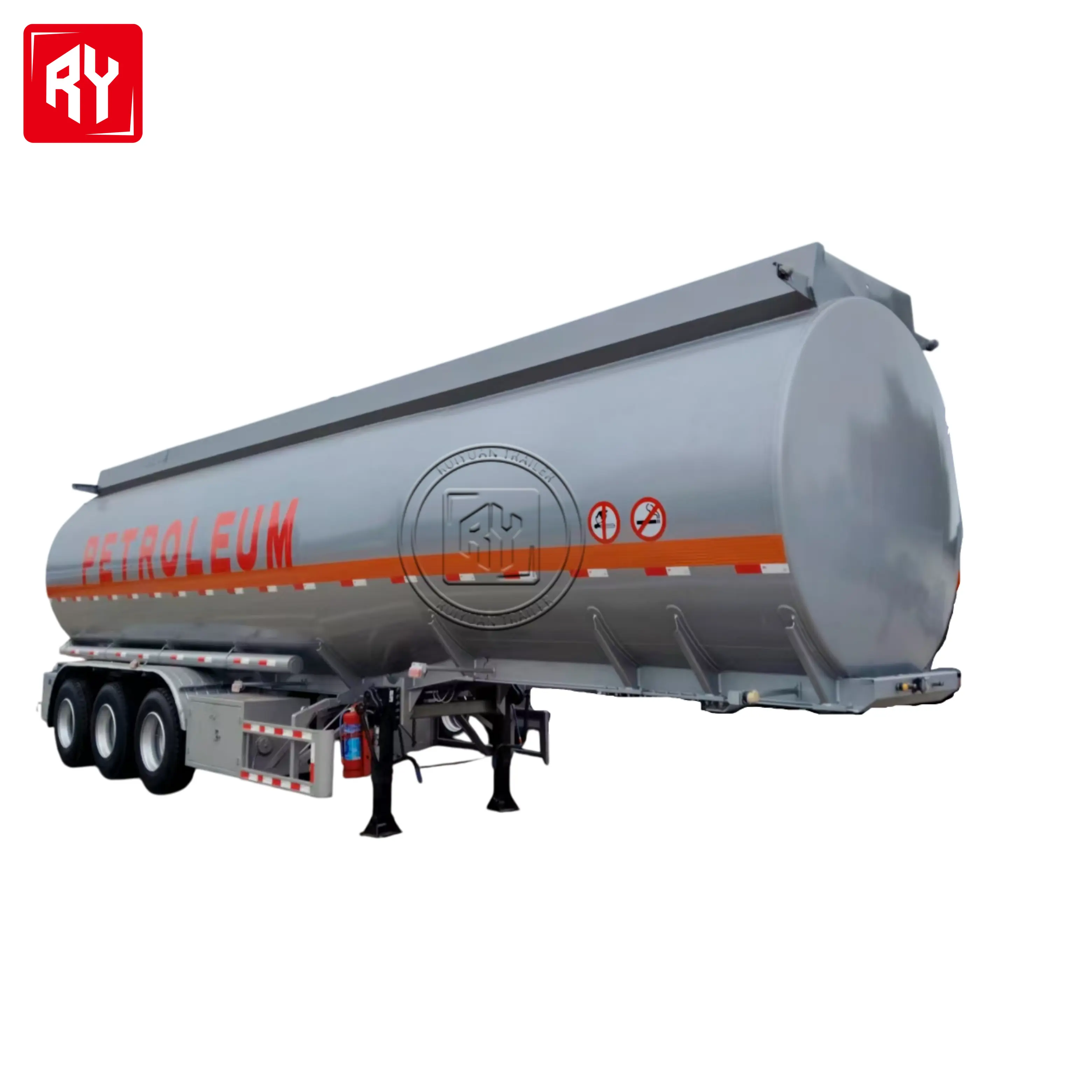 Remolque del tanque de combustible del acero al carbono del transporte de combustible